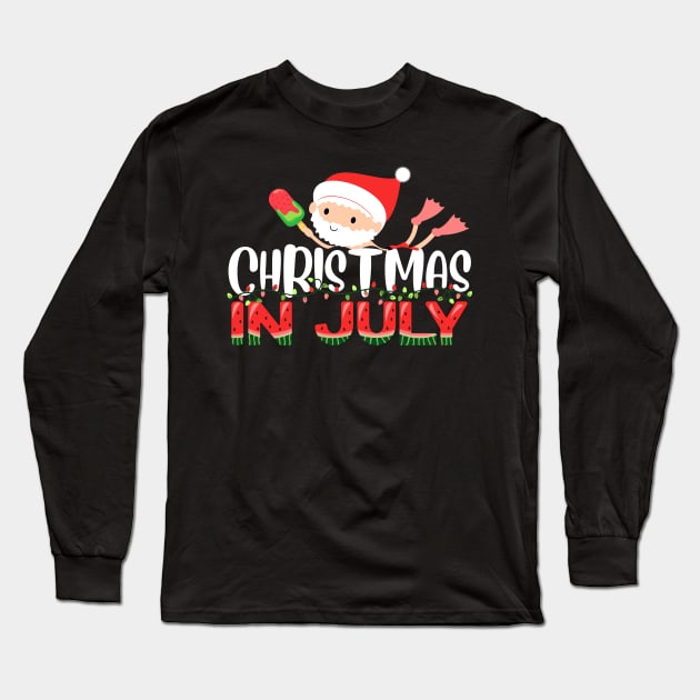 christmas in july watermelon ice pops, fun christmas in july Long Sleeve T-Shirt by IYearDesign